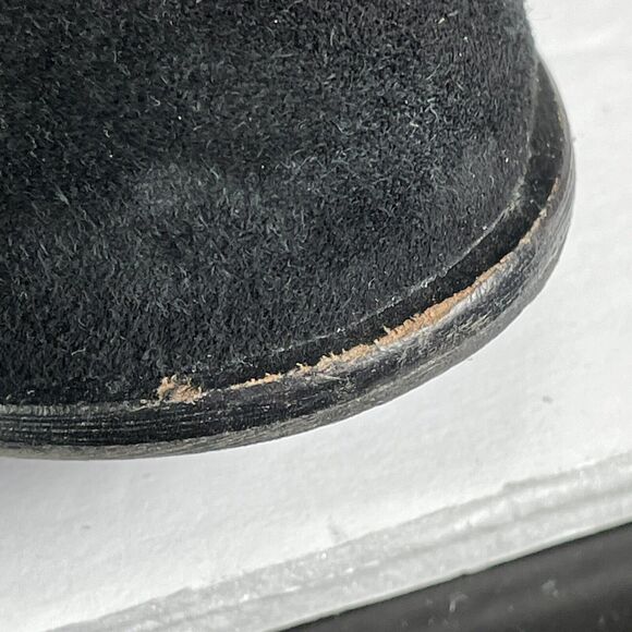 Sam Edelman Pierson Ankle Bootie Size 8.5 Black Suede Woven Cutout Studded Strap - Picture 12 of 12